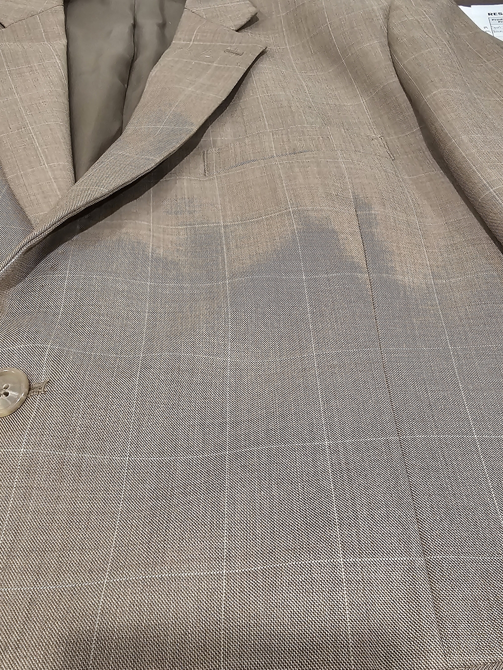 Maxwell’s Custom Tailored Brown Windowpane Blazer Wool Sport Coat 46R Classic - Picture 9 of 13